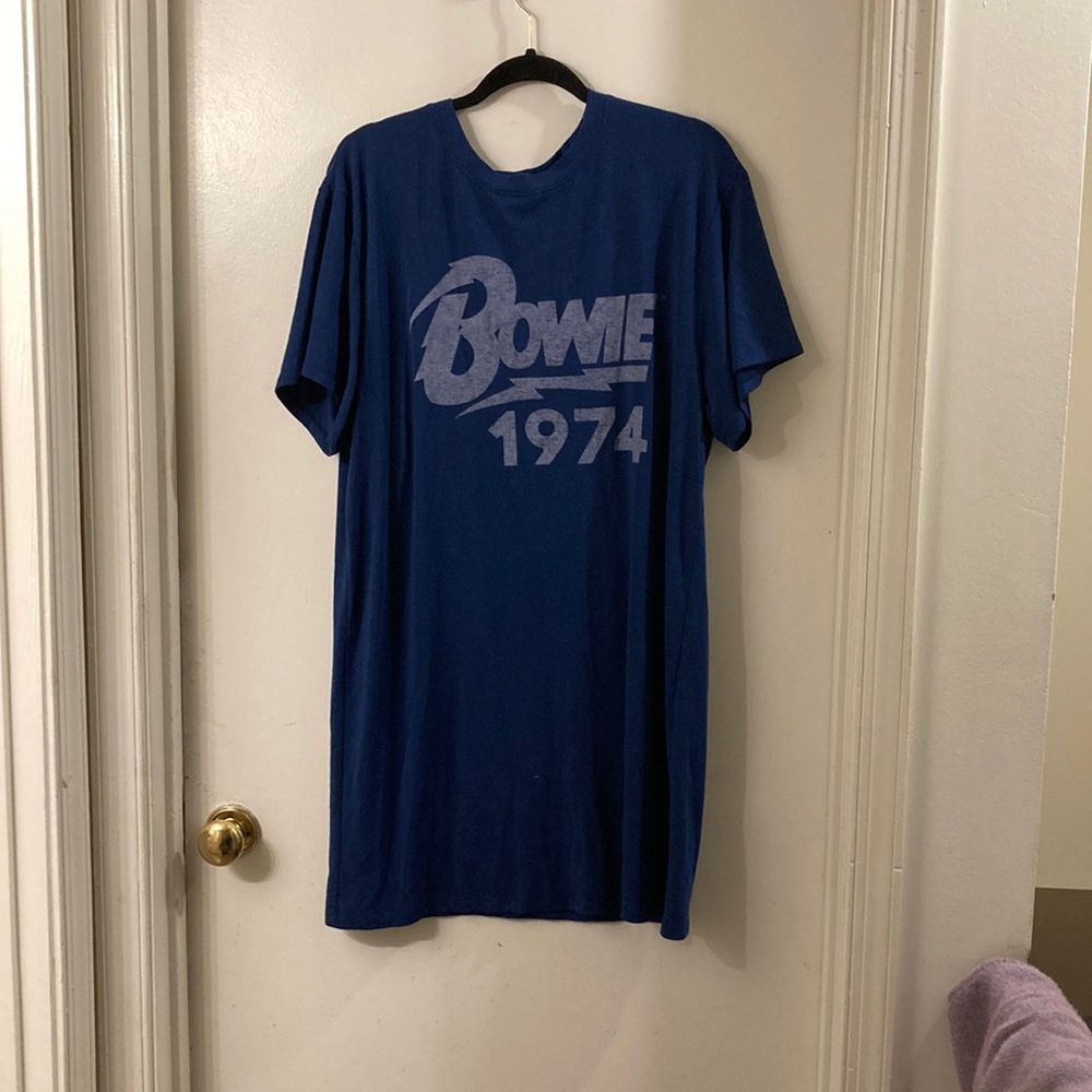 Blue David Bowie t-shirt
